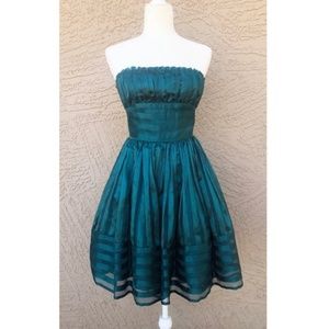 Betsey Johnson Teal Organza Dress